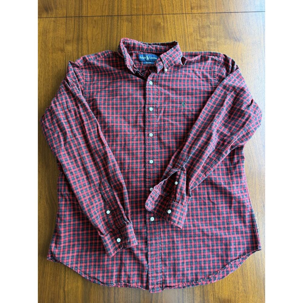 Polo Ralph Lauren Men's Classic Fit Red Plaid Button-Down - Size L